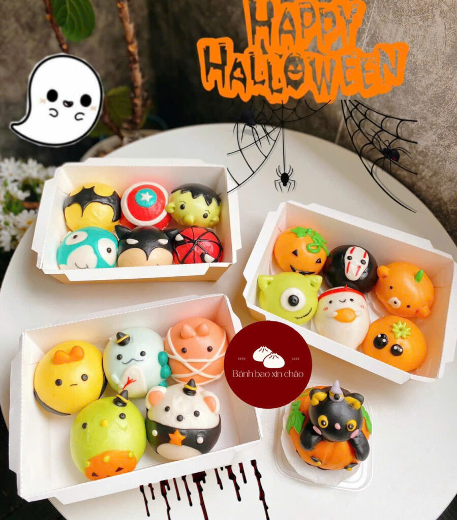 Bánh bao tạo hình Halloween